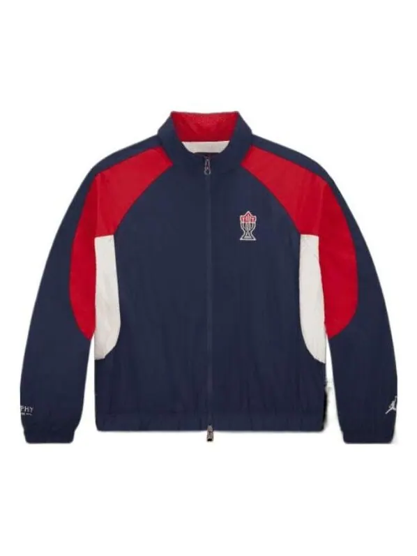 Куртка Air Jordan x Trophy Room Woven Jacket 'Blue Red' — изображение 1 из 4, красный/синий/мульти