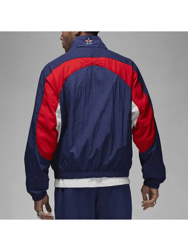 Куртка Air Jordan x Trophy Room Woven Jacket 'Blue Red' — изображение 4 из 4, красный/синий/мульти