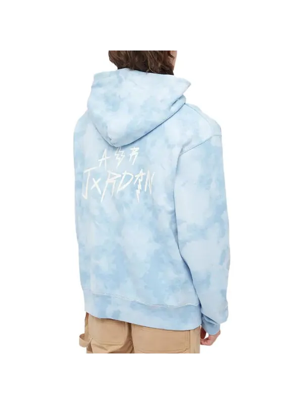 Толстовка x j balvin tie die hoodie 'blue' Air Jordan — изображение 3 из 4, синий