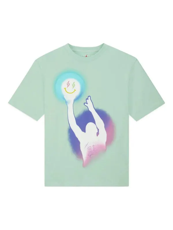 Футболка x j balvin t-shirt 'mint' Air Jordan — изображение 1 из 4, зеленый