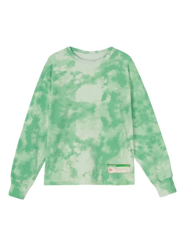 Футболка xj balvin tie die футболка с длинными рукавами Air Jordan — изображение 1 из 4, зеленый