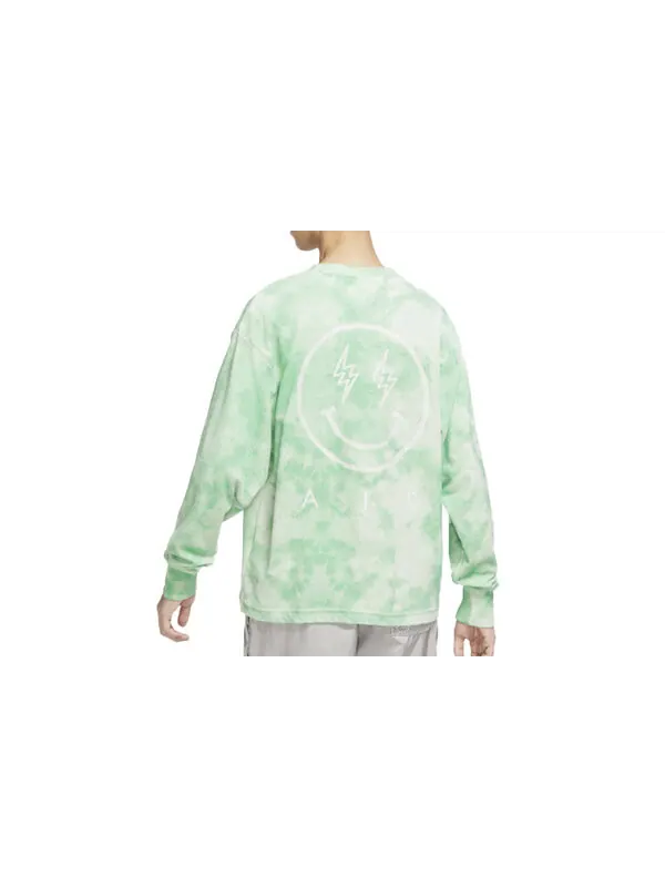 Футболка xj balvin tie die футболка с длинными рукавами Air Jordan — изображение 4 из 4, зеленый