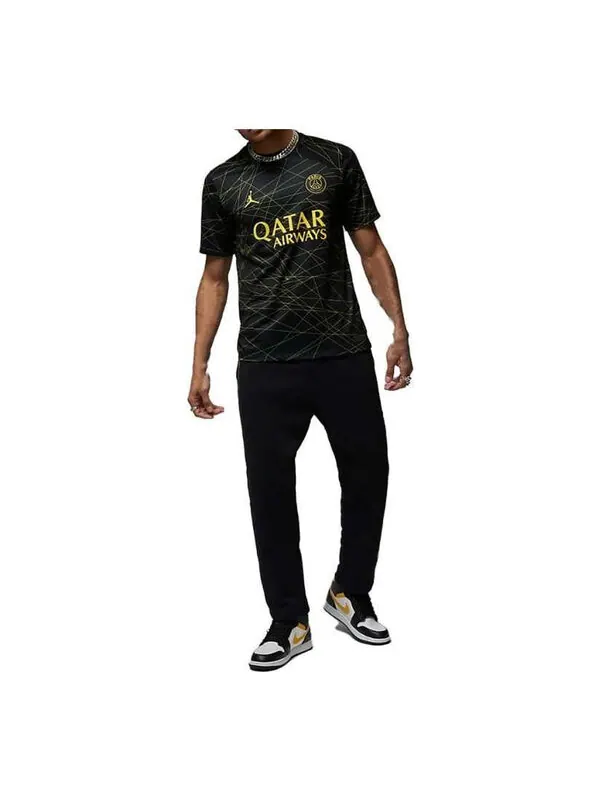 Футболка psg 2023 24 стадион форс джерси Air Jordan — изображение 1 из 1, черный/желтый