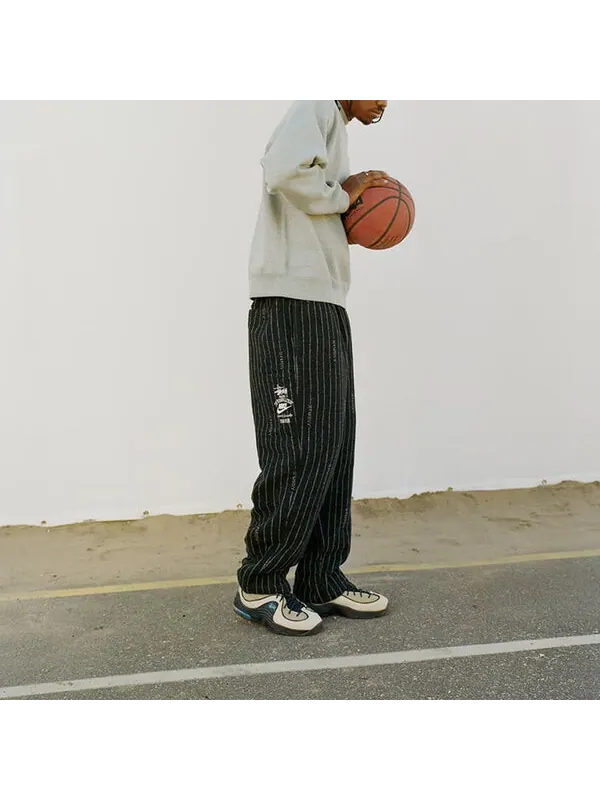 Штаны x stussy ss23 полосатые шерстяные штаны Nike — изображение 3 из 4, черный