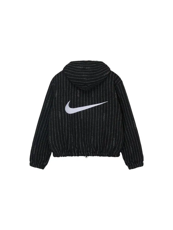 Куртка Nike x Stssy Striped Wool Jacket (Asia Sizing) 'Black' — изображение 2 из 4, черный