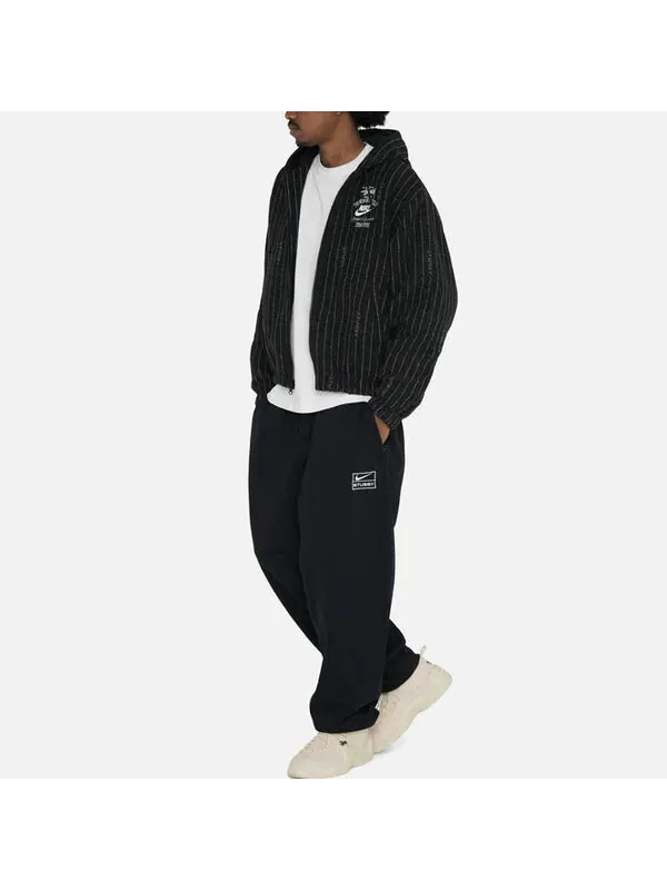 Куртка Nike x Stssy Striped Wool Jacket (Asia Sizing) 'Black' — изображение 4 из 4, черный