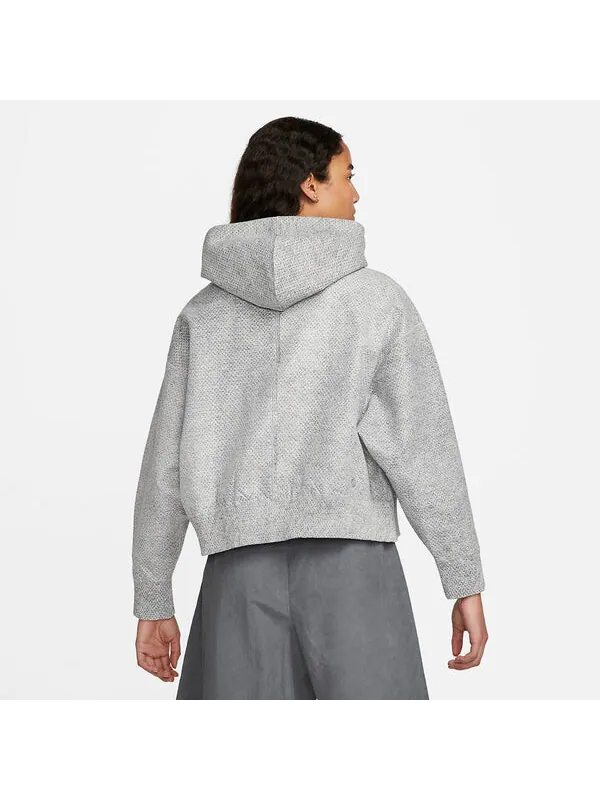 Свитер с капюшоном с застежкой-молнией Nike — изображение 4 из 4, серый