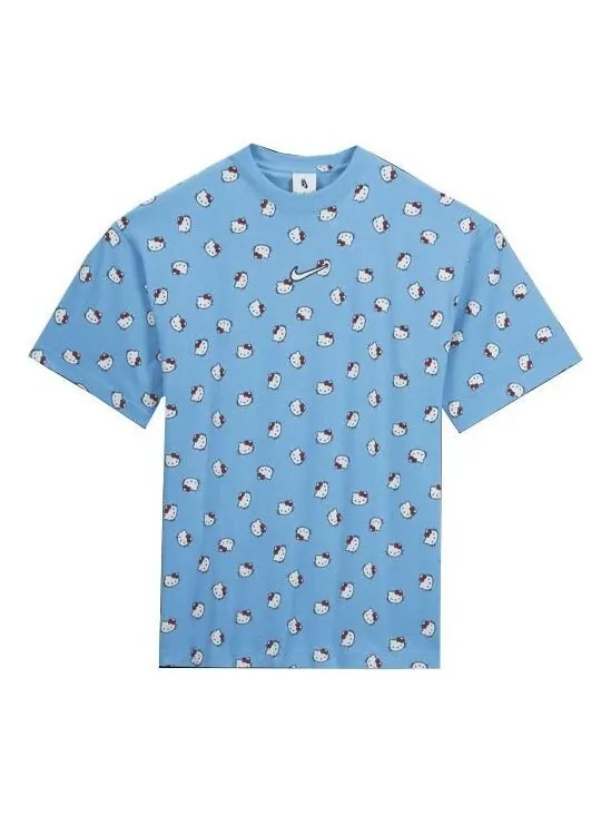 Футболка Nike x Hello Kitty Crossover SS22 Cat Full Print Pullover Short Sleeve Blue — изображение 1 из 4, мульти