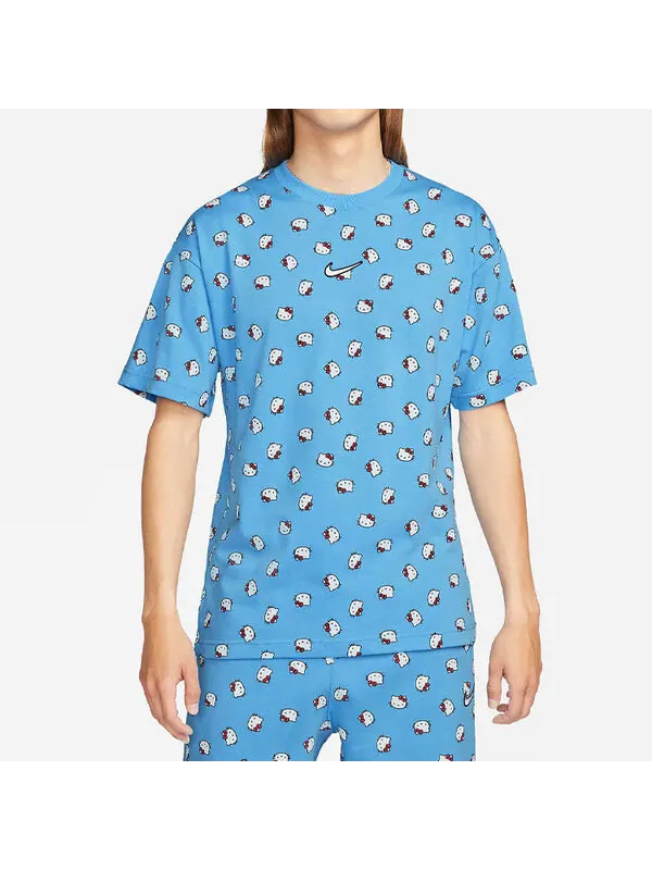 Футболка Nike x Hello Kitty Crossover SS22 Cat Full Print Pullover Short Sleeve Blue — изображение 4 из 4, мульти
