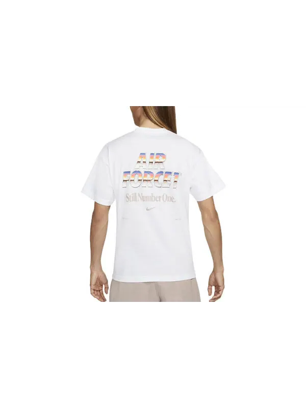 Футболка Men's Nike Alphabet Printing Casual Straight Short Sleeve Asia Edition White T-Shirt — изображение 2 из 3, мульти