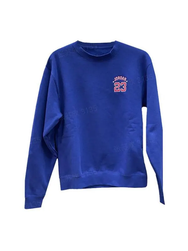 Толстовка Air Jordan Fleece Crew Sweatshirt 'Blue' — изображение 1 из 2, синий