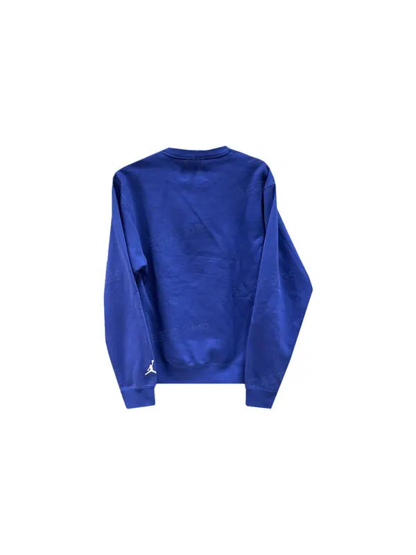 Толстовка Air Jordan Fleece Crew Sweatshirt 'Blue' — изображение 2 из 2, синий