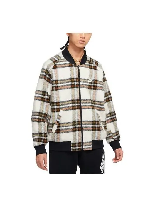 Куртка Men's Nike Plaid Reversible Loose Jacket Brown — изображение 1 из 4, коричневый