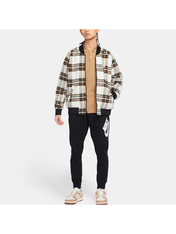 Куртка Men's Nike Plaid Reversible Loose Jacket Brown — изображение 3 из 4, коричневый