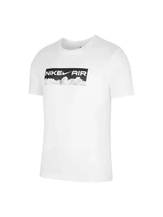 Футболка Men's Nike Alphabet Logo Printing Round Neck Pullover Short Sleeve White T-Shirt — изображение 1 из 4, мульти