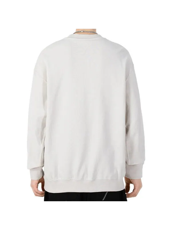 Толстовка Men's Nike Embroidered Logo Solid Color Sports Round Neck Pullover White — изображение 3 из 4, мульти