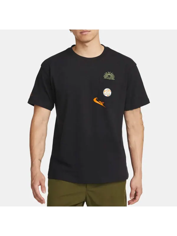 Футболка Men's Nike Logo Pocket Printing Round Neck Short Sleeve Black T-Shirt — изображение 4 из 4, мульти