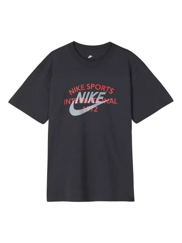Футболка Men's Nike Sportswear Circa Hybird S/S Tee Logo Printing Round Neck Short Sleeve Gray — изображение 1 из 4, мульти