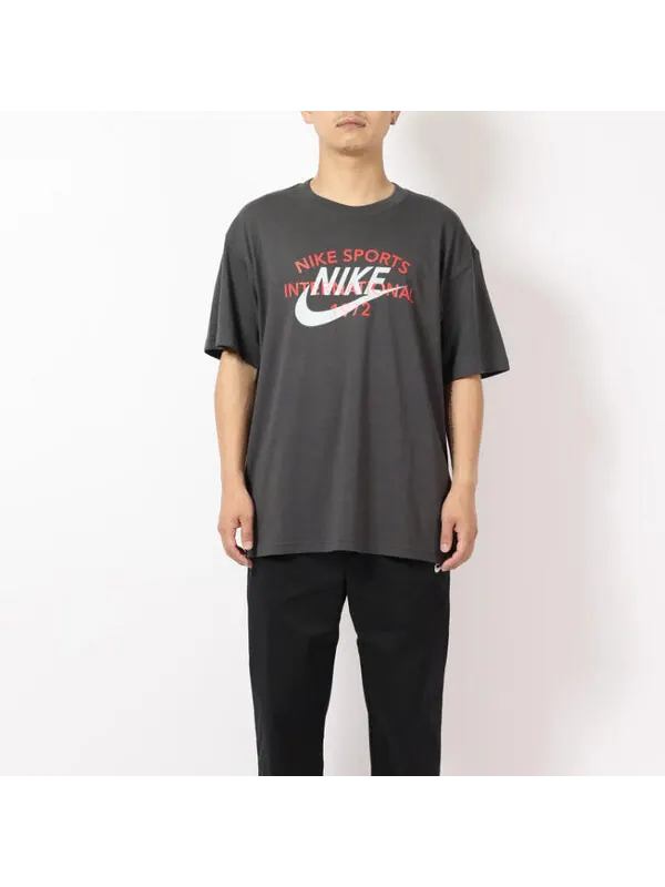 Футболка Men's Nike Sportswear Circa Hybird S/S Tee Logo Printing Round Neck Short Sleeve Gray — изображение 3 из 4, мульти