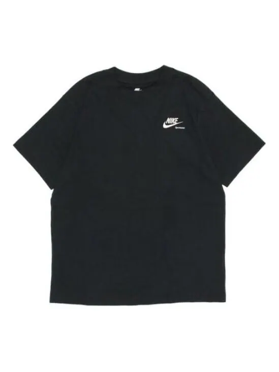 Футболка (WMNS) Nike Sportswear Boyfriend T-shirt 'Black White' — изображение 1 из 3, белый