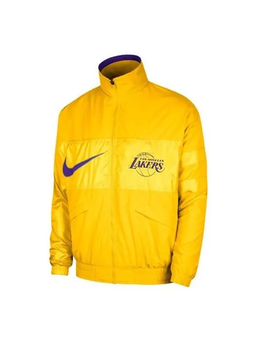 Куртка Nike NBA Lakers Courtside Jacket 'Yellow' — изображение 1 из 2, желтый
