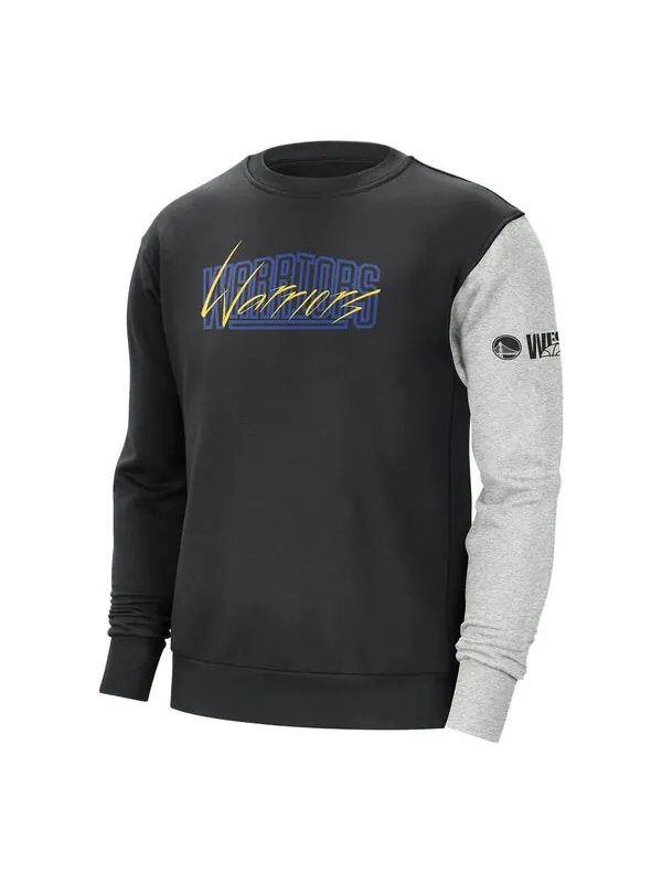 Толстовка с капюшоном x nba golden state warriors courtside Nike — изображение 1 из 2, черный/серый