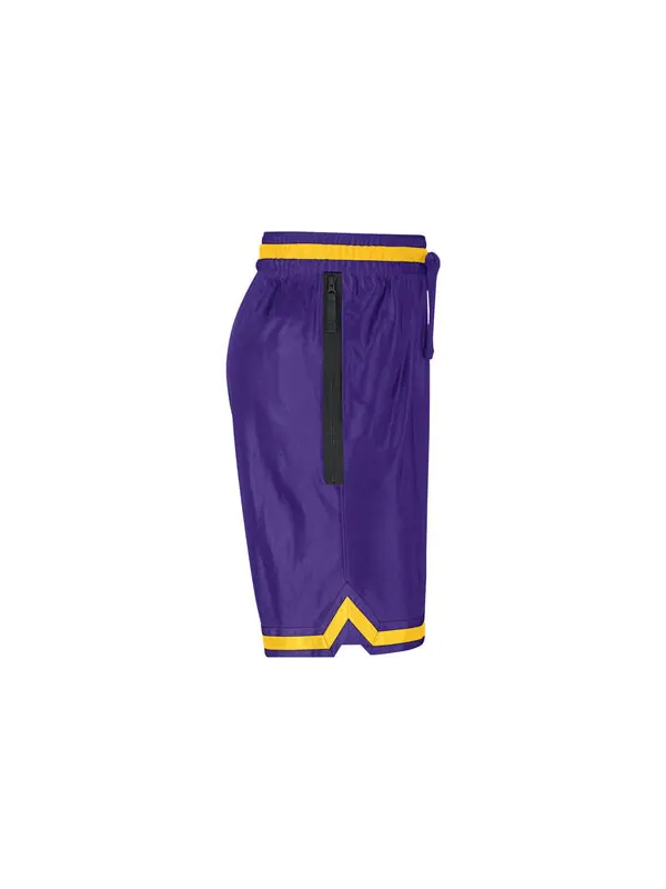 Шорты Nike x NBA Dri-FIT LAKERS Basketball Shorts 'Yellow Purple' — изображение 3 из 4, желтый/мульти