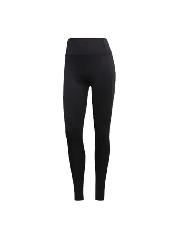 Дизайн брюк 2 move high rise logo колготки азиатские размеры Adidas — изображение 1 из 3, черный