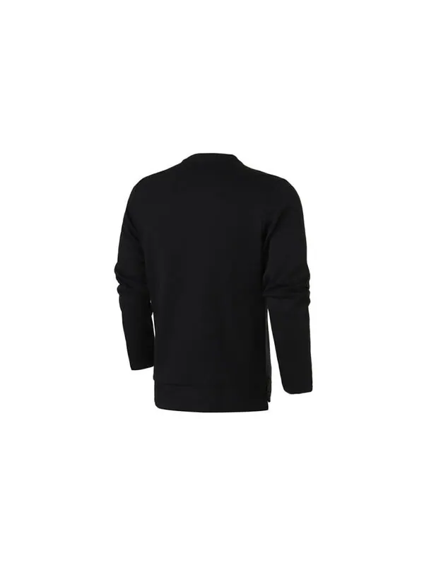 Толстовка adidas Wj Crew Sroty Printing Pattern Sports Round Neck Pullover Black — изображение 2 из 4, черный