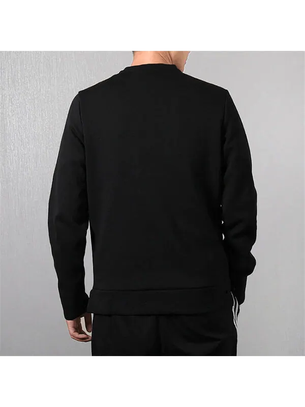 Толстовка adidas Wj Crew Sroty Printing Pattern Sports Round Neck Pullover Black — изображение 4 из 4, черный