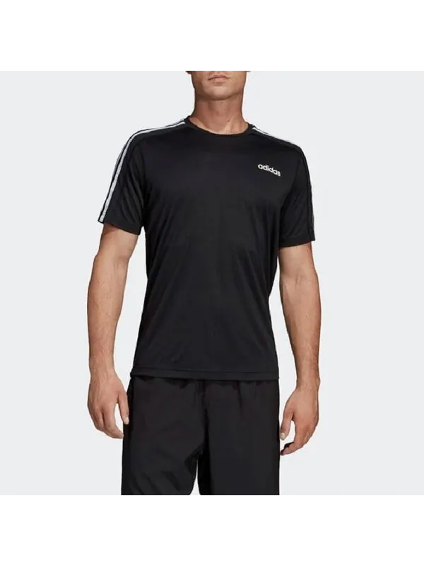 Футболка d2m tee athleisure casual sports short sleeve black Adidas — изображение 3 из 4, черный