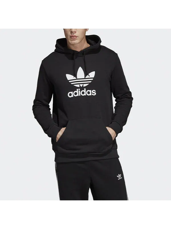 Толстовка men's originals trefoil black Adidas — изображение 3 из 4, черный