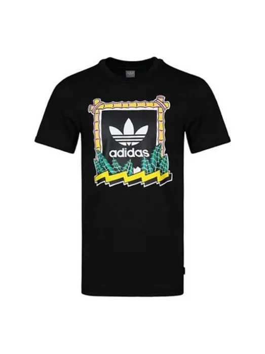 Футболка originals sports loose breathable short sleeve black Adidas — изображение 1 из 4, черный