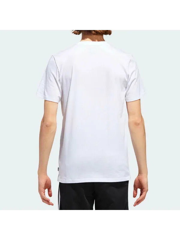 Футболка originals funny logo printing sports short sleeve white Adidas — изображение 4 из 4, белый