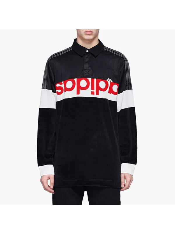 Футболка originals x alexander wang men's polo shirt Adidas — изображение 3 из 4, черный