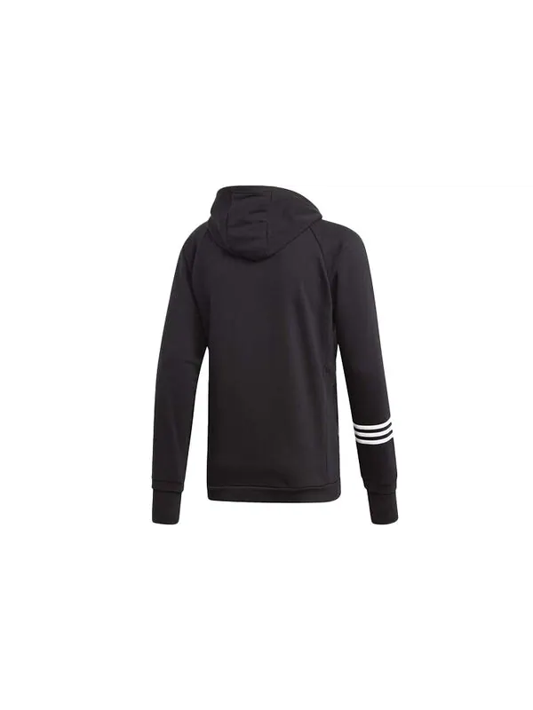 Куртка adidas Sports Training Knit Hooded Jacket Black — изображение 2 из 4, черный