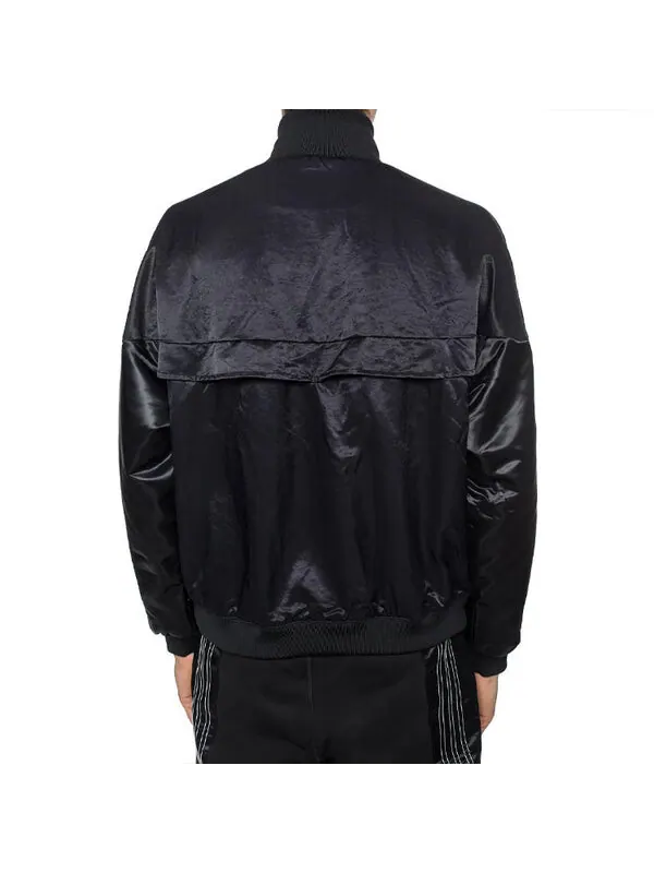 Куртка x alexander wang crossover logo printing colorblock half zipper casual sports jacket black Adidas — изображение 4 из 4