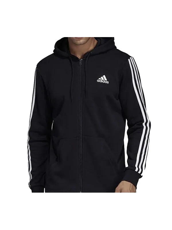 Куртка adidas Must Have 3-Stripes French Terry Hoodie — изображение 3 из 4, черный