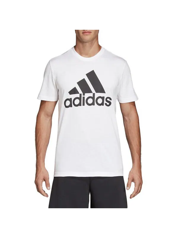 Футболка классические с логотипом напечатанные мужские Adidas — изображение 3 из 4, белый