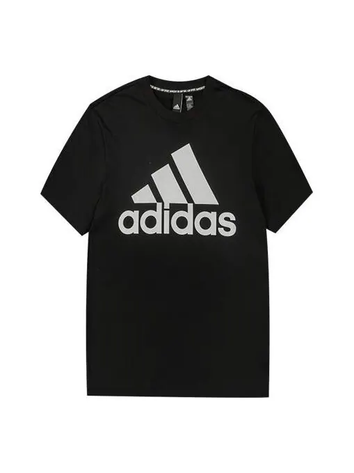 Футболка classical logo printed tee men black Adidas — изображение 1 из 4, черный
