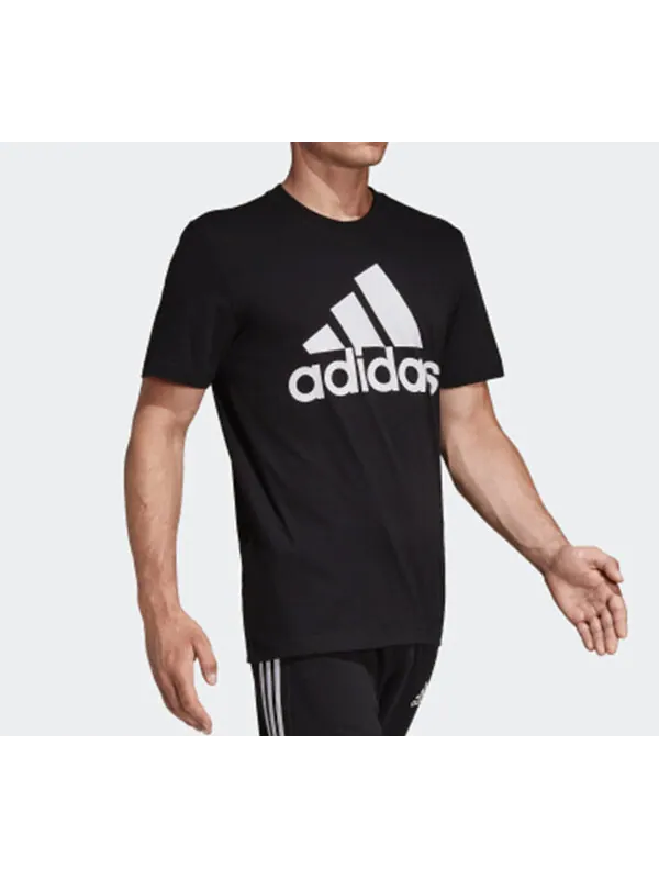 Футболка classical logo printed tee men black Adidas — изображение 4 из 4, черный