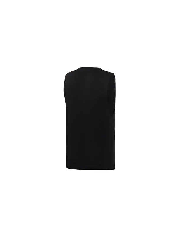 Спортивная футболка sports stylish round neck vest black Adidas — изображение 2 из 4, черный