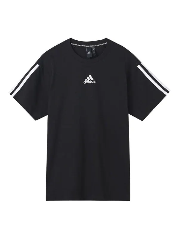 Футболка must haves 3 полоски спортивная футболка Adidas — изображение 1 из 4, черный