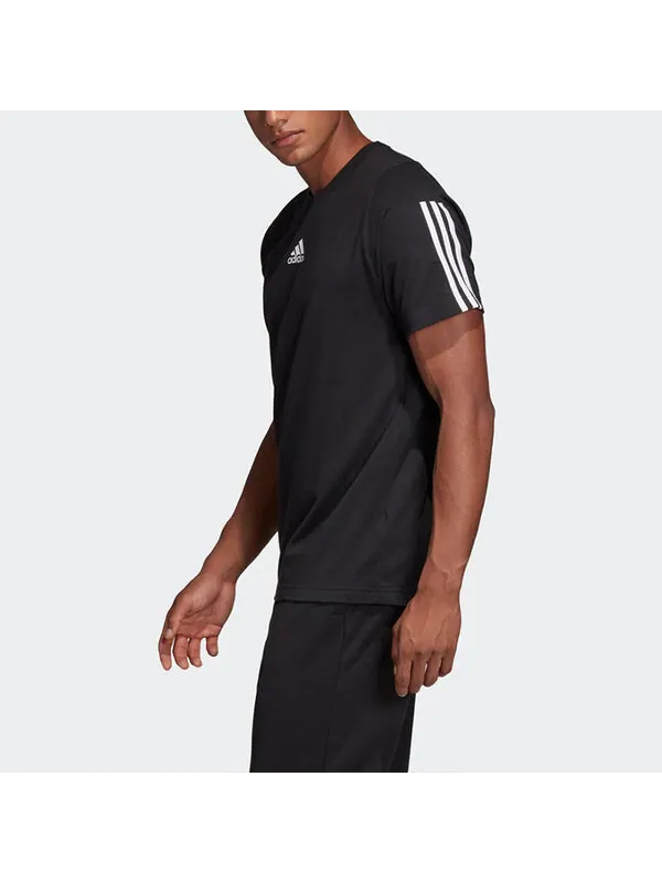 Футболка must haves 3 полоски спортивная футболка Adidas — изображение 4 из 4, черный