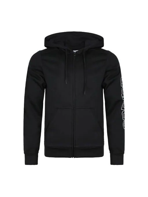 Куртка adidas originals Sports Stylish hooded Knit Jacket Black — изображение 1 из 4, черный