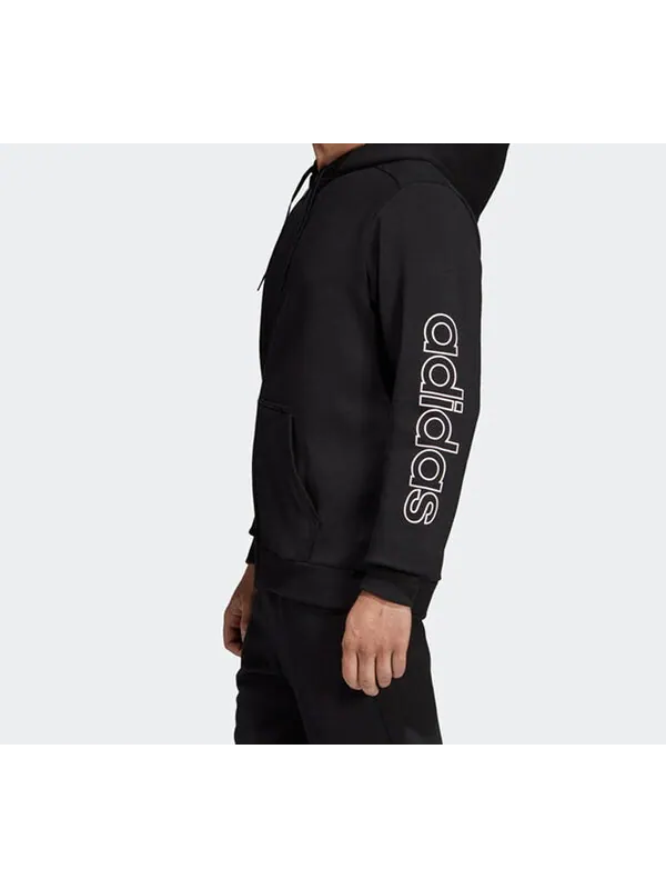Куртка adidas originals Sports Stylish hooded Knit Jacket Black — изображение 3 из 4, черный