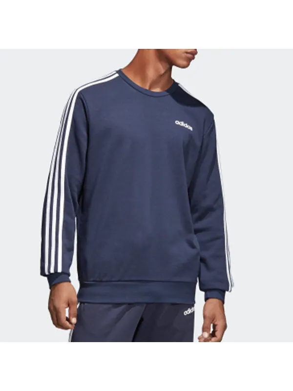 Толстовка adidas Essentials 3-Stripes Sweatshirt Blue — изображение 4 из 4, синий