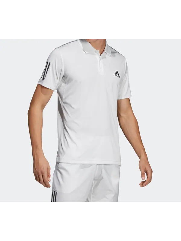 Футболка adidas Club 3STR Polo Tennis Sports Polo Shirt White — изображение 3 из 4, белый