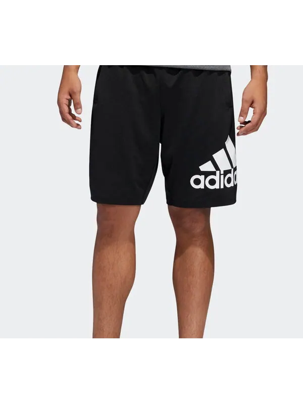 Шорты sports slogan knitted shorts men black Adidas — изображение 3 из 4, черный