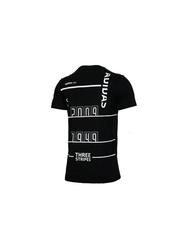 Футболка neo m cs pocket tee casual дышащая круглая горловина короткий рукав Adidas — изображение 2 из 4, черный